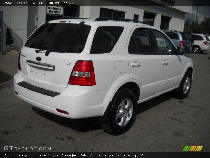 Clear White / Gray 2008 Kia Sorento LX 4x4