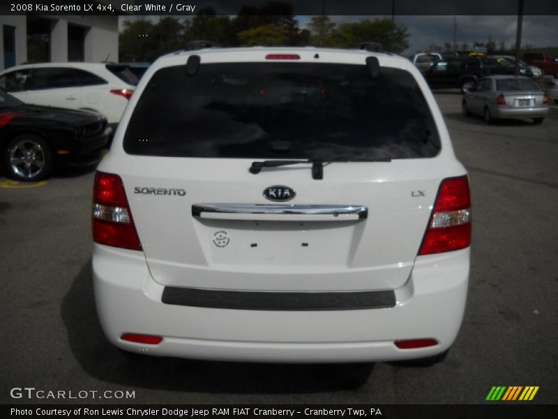 Clear White / Gray 2008 Kia Sorento LX 4x4