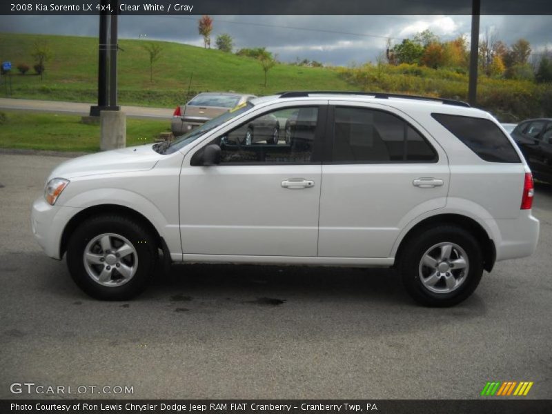 Clear White / Gray 2008 Kia Sorento LX 4x4