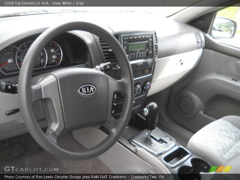 Clear White / Gray 2008 Kia Sorento LX 4x4