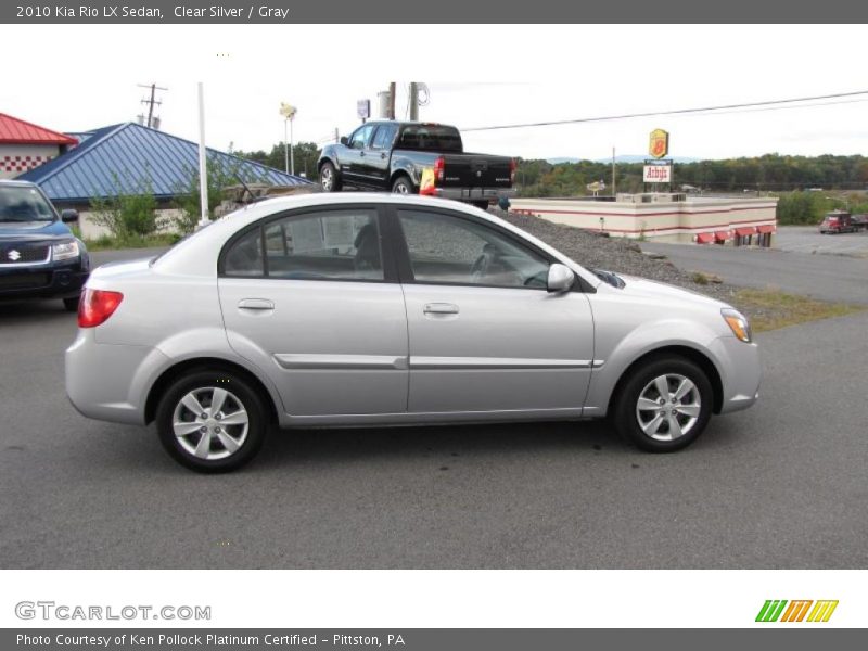 Clear Silver / Gray 2010 Kia Rio LX Sedan