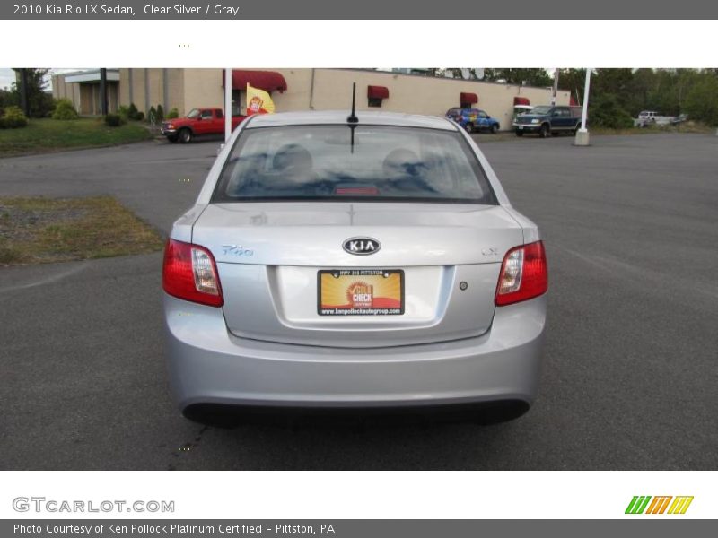 Clear Silver / Gray 2010 Kia Rio LX Sedan