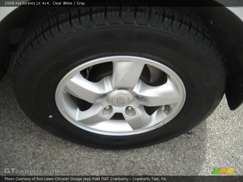 Clear White / Gray 2008 Kia Sorento LX 4x4