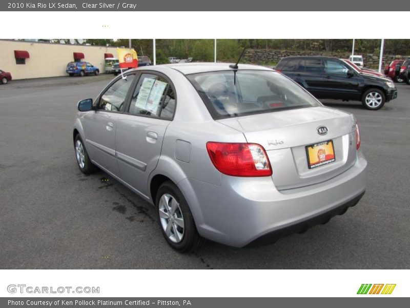 Clear Silver / Gray 2010 Kia Rio LX Sedan