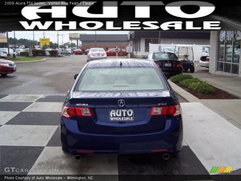 Vortex Blue Pearl / Taupe 2009 Acura TSX Sedan