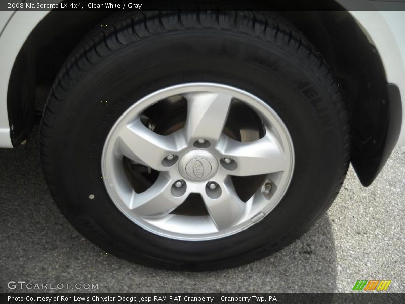 Clear White / Gray 2008 Kia Sorento LX 4x4