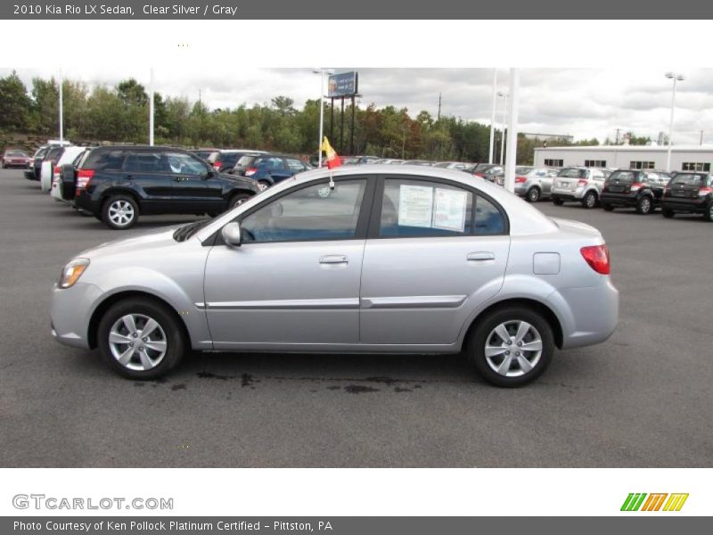 Clear Silver / Gray 2010 Kia Rio LX Sedan