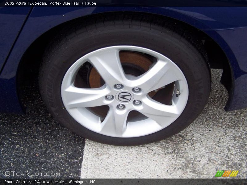 Vortex Blue Pearl / Taupe 2009 Acura TSX Sedan