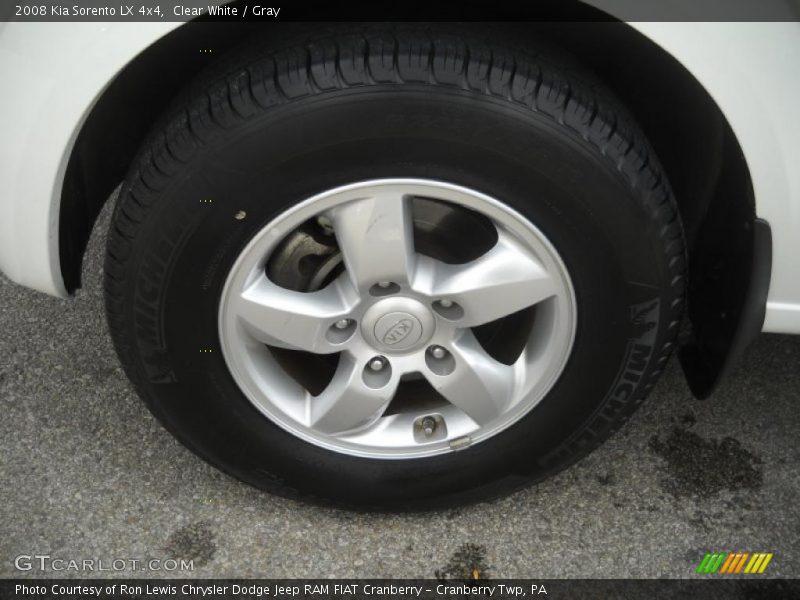 Clear White / Gray 2008 Kia Sorento LX 4x4