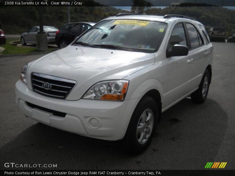 Clear White / Gray 2008 Kia Sorento LX 4x4