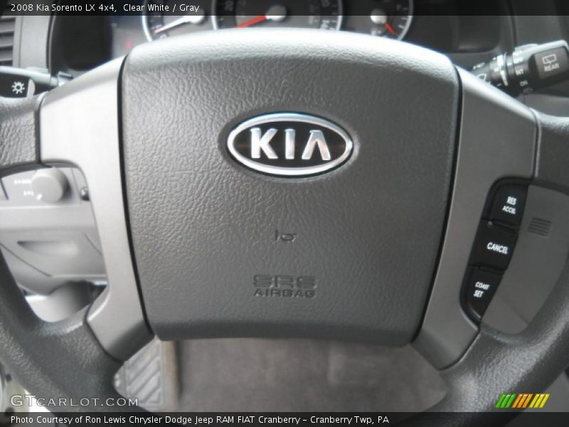 Clear White / Gray 2008 Kia Sorento LX 4x4