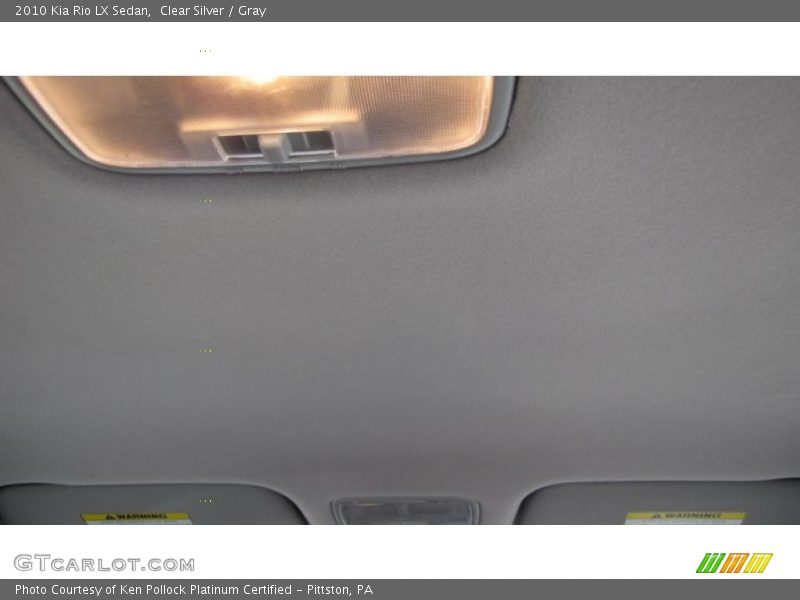 Clear Silver / Gray 2010 Kia Rio LX Sedan