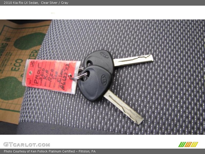 Clear Silver / Gray 2010 Kia Rio LX Sedan