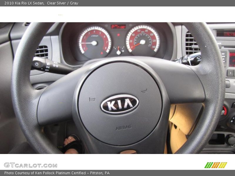 Clear Silver / Gray 2010 Kia Rio LX Sedan