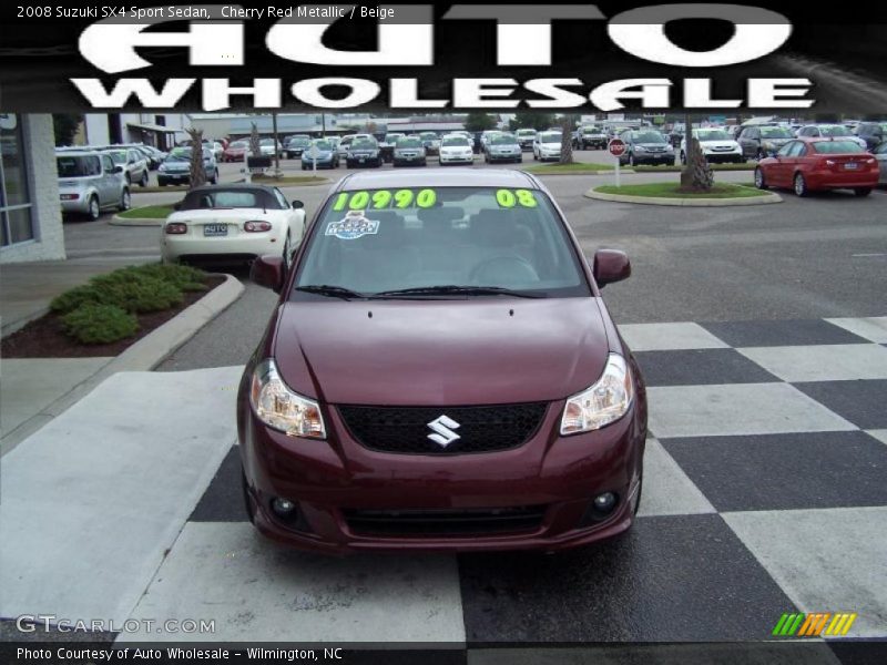 Cherry Red Metallic / Beige 2008 Suzuki SX4 Sport Sedan