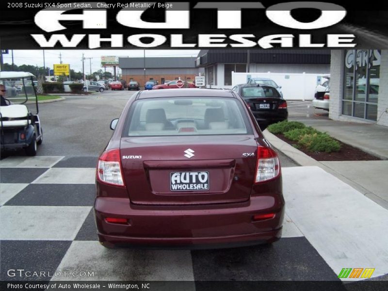 Cherry Red Metallic / Beige 2008 Suzuki SX4 Sport Sedan