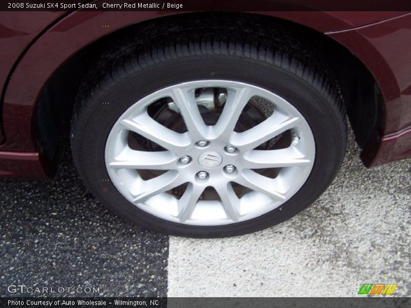 Cherry Red Metallic / Beige 2008 Suzuki SX4 Sport Sedan