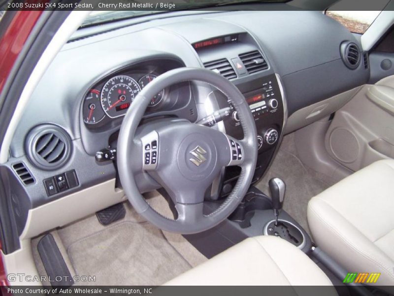 Cherry Red Metallic / Beige 2008 Suzuki SX4 Sport Sedan