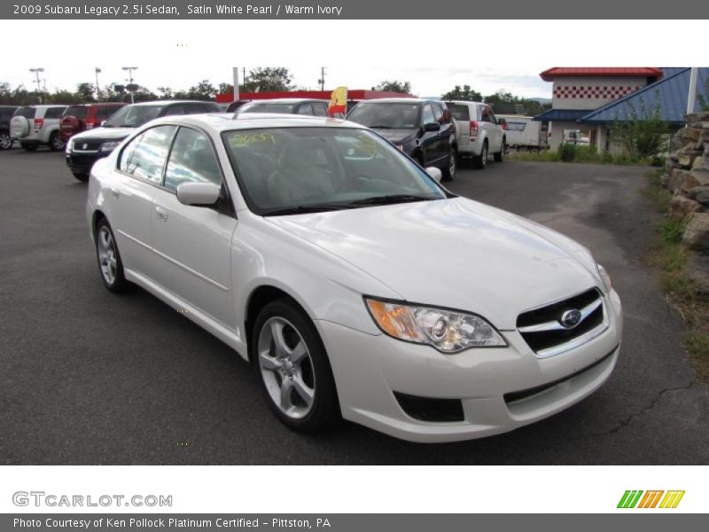 Satin White Pearl / Warm Ivory 2009 Subaru Legacy 2.5i Sedan
