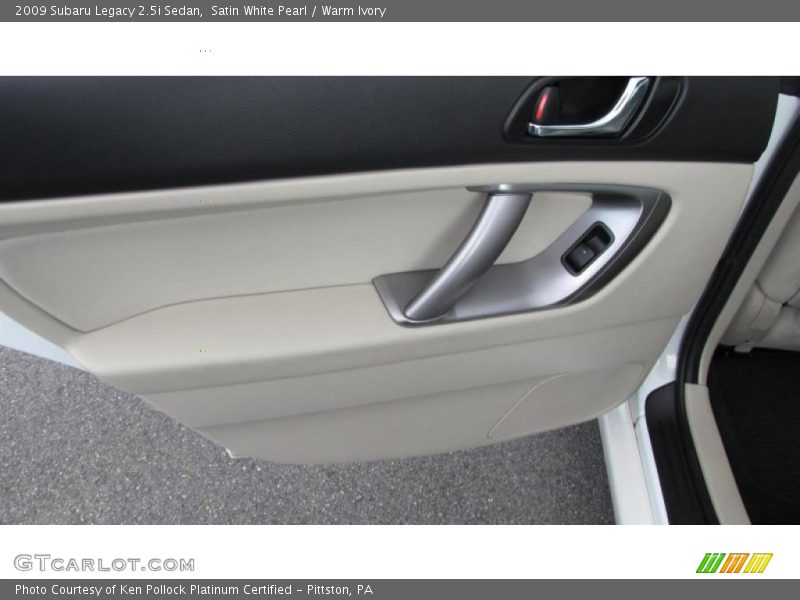 Satin White Pearl / Warm Ivory 2009 Subaru Legacy 2.5i Sedan