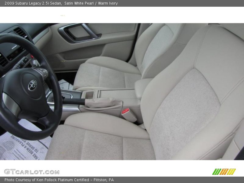 Satin White Pearl / Warm Ivory 2009 Subaru Legacy 2.5i Sedan