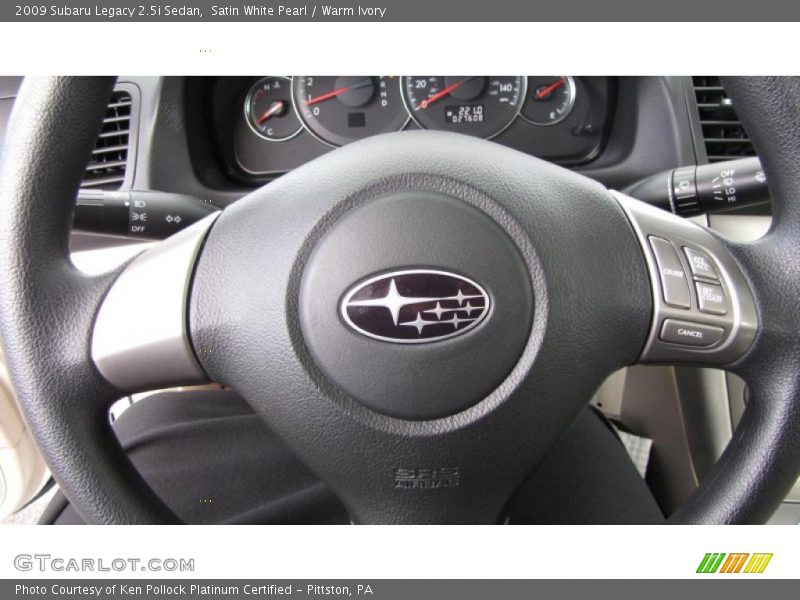 Satin White Pearl / Warm Ivory 2009 Subaru Legacy 2.5i Sedan