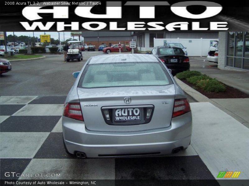 Alabaster Silver Metallic / Taupe 2008 Acura TL 3.2