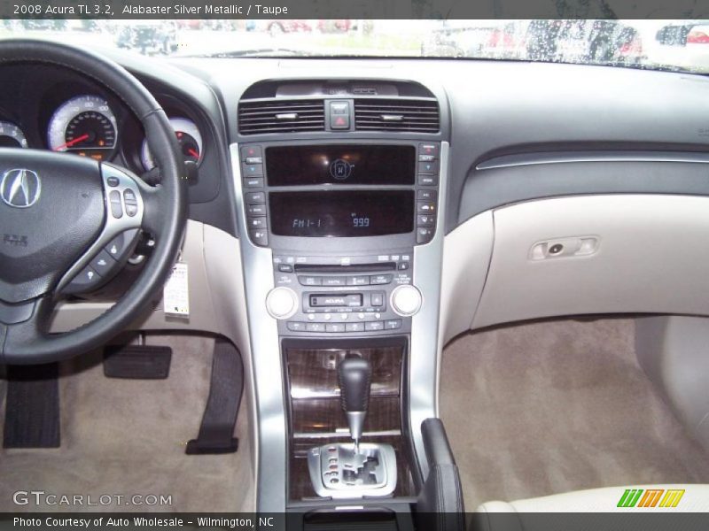 Alabaster Silver Metallic / Taupe 2008 Acura TL 3.2