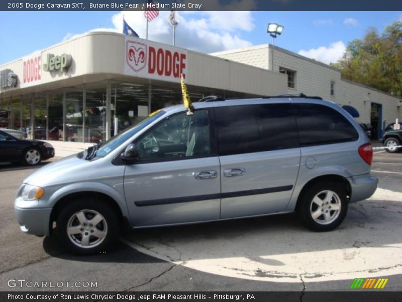 Butane Blue Pearl / Medium Slate Gray 2005 Dodge Caravan SXT