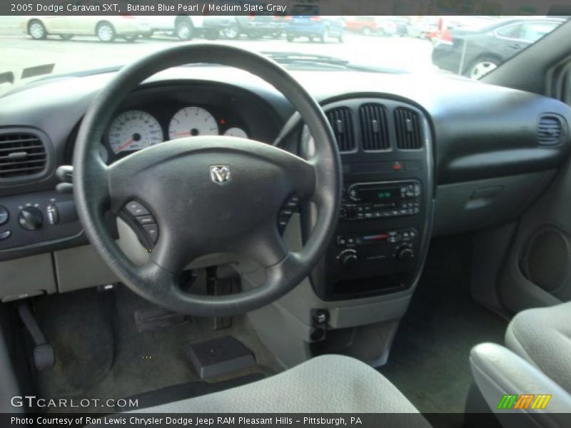 Butane Blue Pearl / Medium Slate Gray 2005 Dodge Caravan SXT