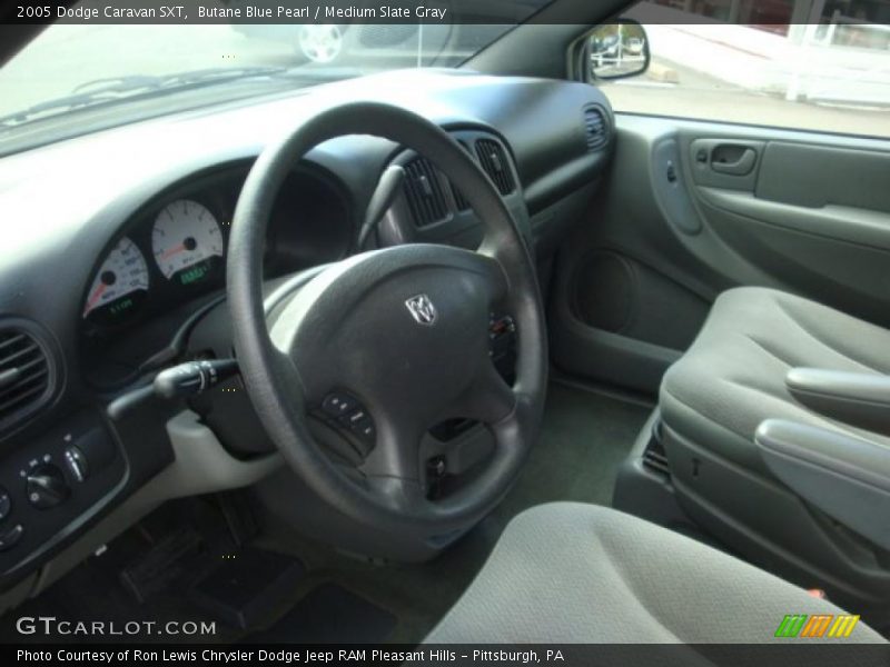 Butane Blue Pearl / Medium Slate Gray 2005 Dodge Caravan SXT