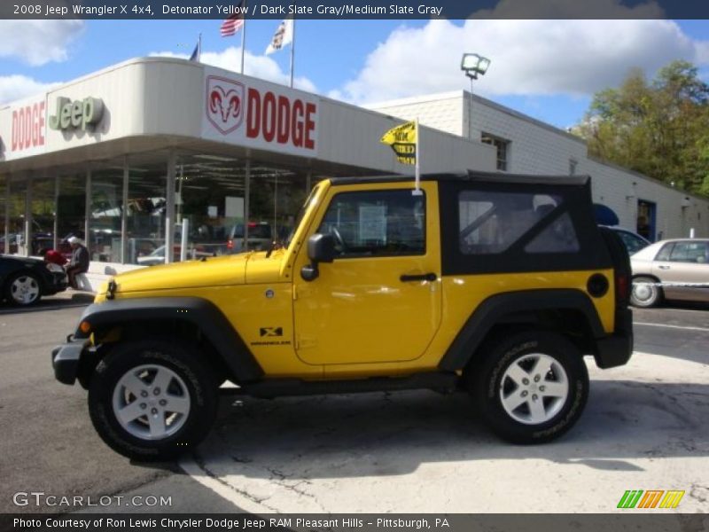 Detonator Yellow / Dark Slate Gray/Medium Slate Gray 2008 Jeep Wrangler X 4x4