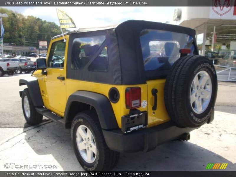 Detonator Yellow / Dark Slate Gray/Medium Slate Gray 2008 Jeep Wrangler X 4x4