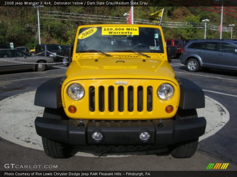 Detonator Yellow / Dark Slate Gray/Medium Slate Gray 2008 Jeep Wrangler X 4x4