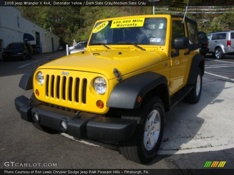 Detonator Yellow / Dark Slate Gray/Medium Slate Gray 2008 Jeep Wrangler X 4x4