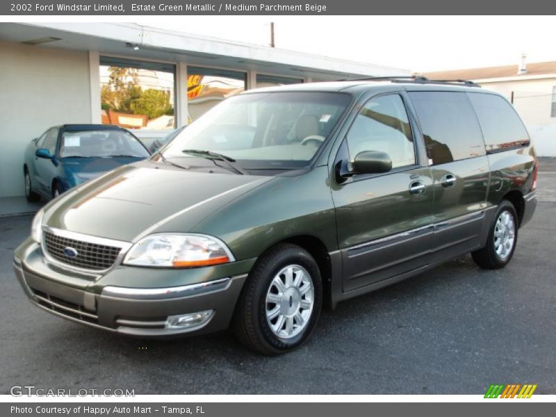 Estate Green Metallic / Medium Parchment Beige 2002 Ford Windstar Limited