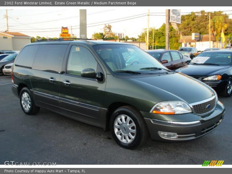 Estate Green Metallic / Medium Parchment Beige 2002 Ford Windstar Limited