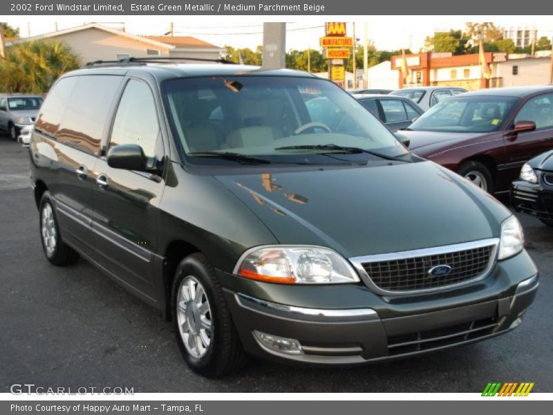 Estate Green Metallic / Medium Parchment Beige 2002 Ford Windstar Limited
