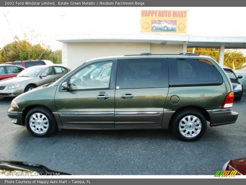 Estate Green Metallic / Medium Parchment Beige 2002 Ford Windstar Limited