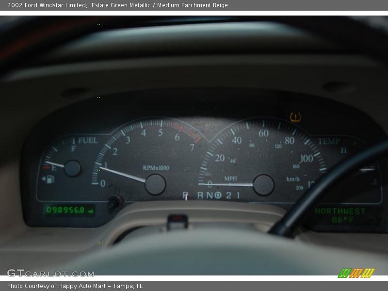 Estate Green Metallic / Medium Parchment Beige 2002 Ford Windstar Limited