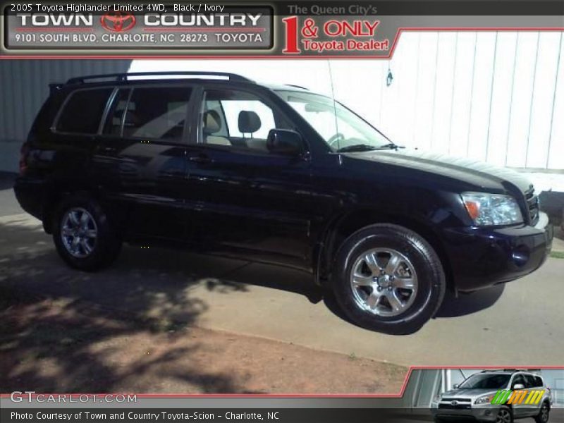 Black / Ivory 2005 Toyota Highlander Limited 4WD