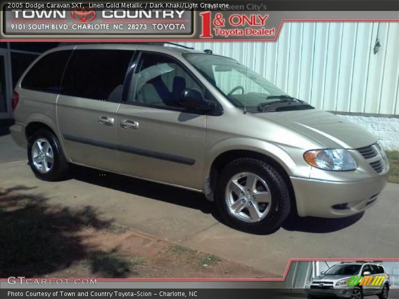 Linen Gold Metallic / Dark Khaki/Light Graystone 2005 Dodge Caravan SXT