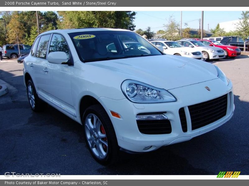 Sand White / Stone/Steel Grey 2008 Porsche Cayenne Turbo