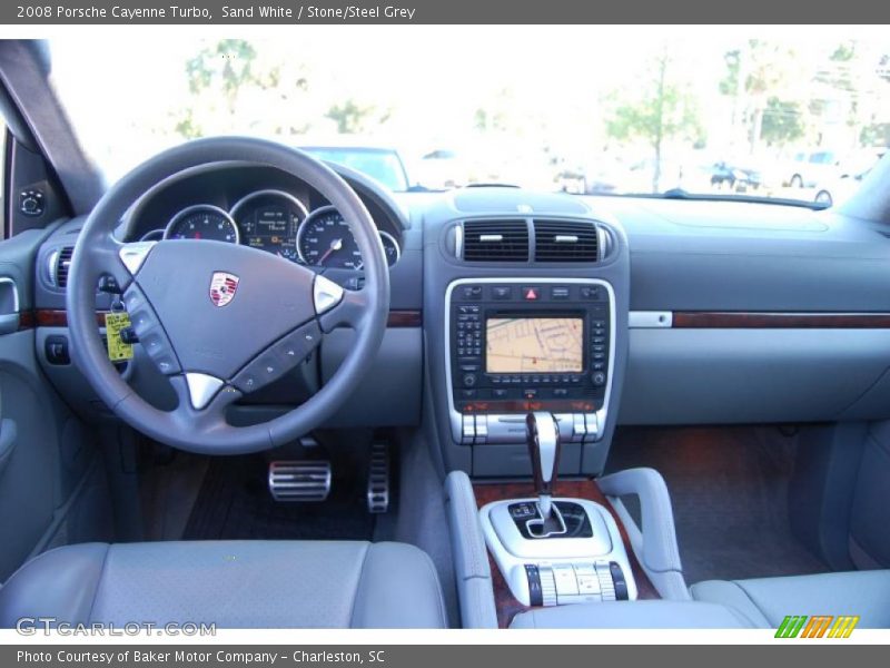 Sand White / Stone/Steel Grey 2008 Porsche Cayenne Turbo