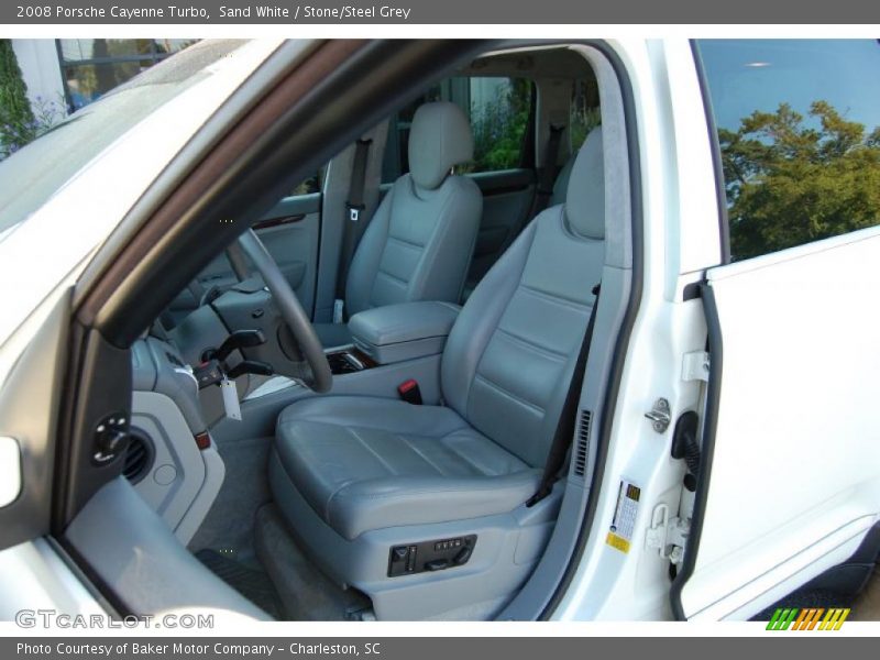 Sand White / Stone/Steel Grey 2008 Porsche Cayenne Turbo