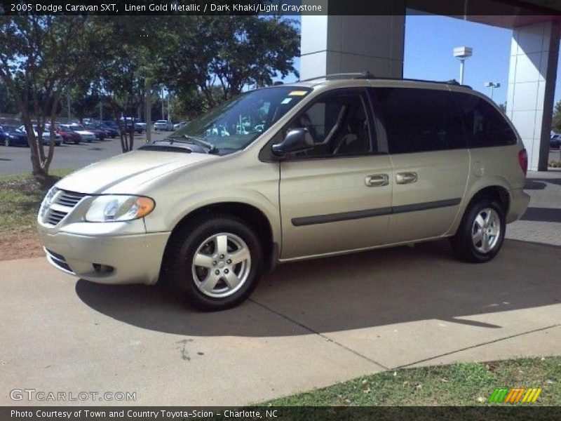 Linen Gold Metallic / Dark Khaki/Light Graystone 2005 Dodge Caravan SXT