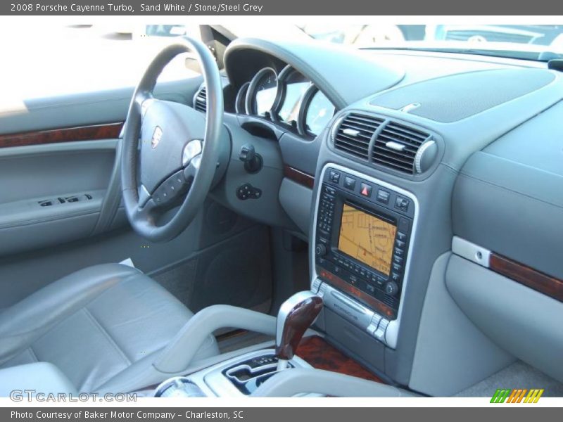 Sand White / Stone/Steel Grey 2008 Porsche Cayenne Turbo