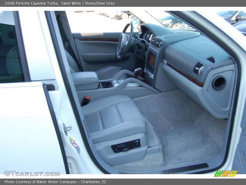 Sand White / Stone/Steel Grey 2008 Porsche Cayenne Turbo