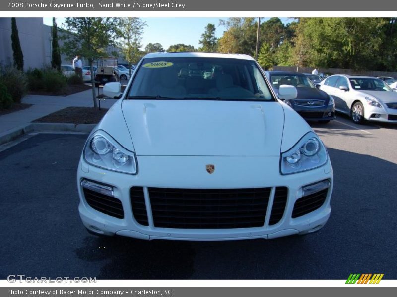 Sand White / Stone/Steel Grey 2008 Porsche Cayenne Turbo