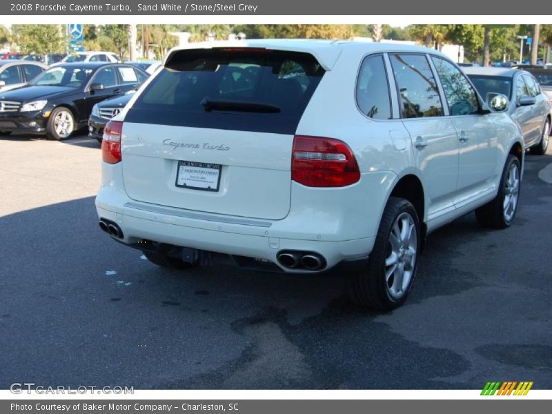 Sand White / Stone/Steel Grey 2008 Porsche Cayenne Turbo